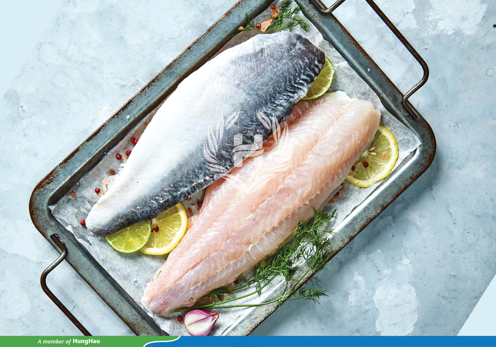 Pangasius fillet skin on Hung Hau